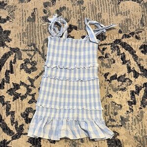 Blue and White Gingham Dress